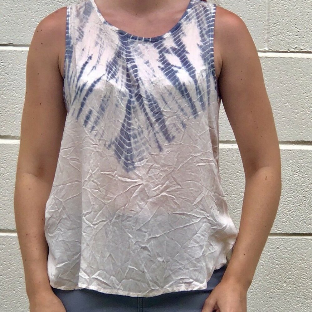 Tie Dye Tunic Olive And Oak Tank Top Blouse Size S